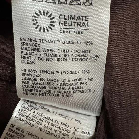 Reformation sz S Nicola Knit Top Brown Long Sleeves Stretch side buttons - Picture 7 of 7